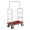 Global Industrial Silver Stainless Steel Bellman Cart, Straight Uprights, 8 Pneumatic Casters, 41-1/4L x 24W x 75H 985117SL - alternate 1